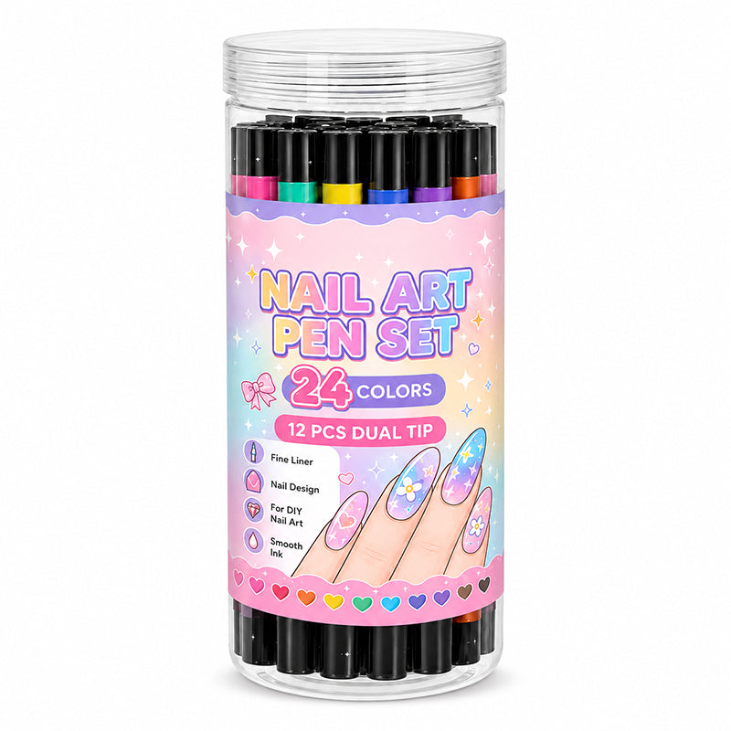 🔥LAST DAY 50% OFF ✨24 Colors Dual Ended Nail Art Pens Set – Creative, Salon‑Quality, Easy DIY ✨