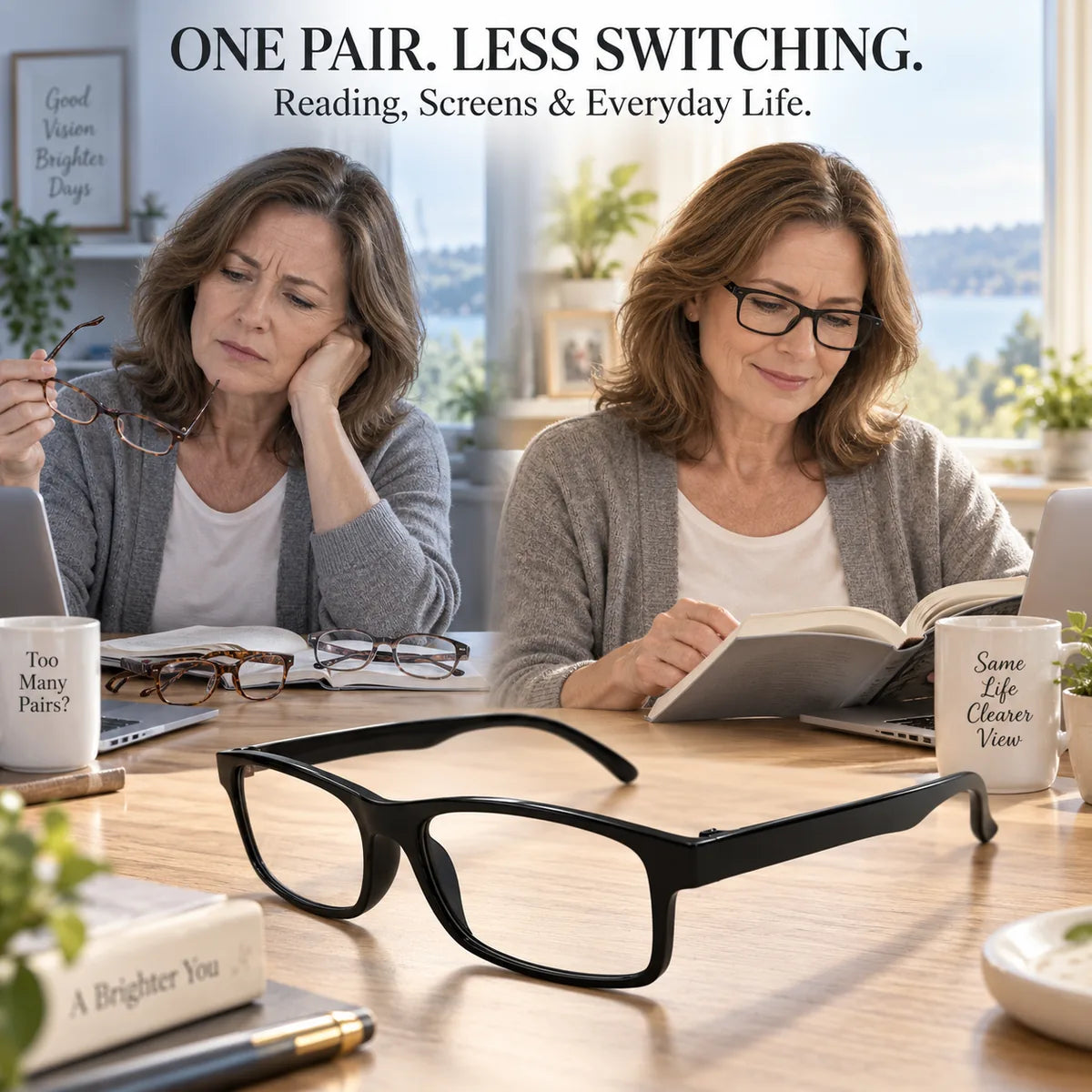 One pair less switching for reading screens and everyday life